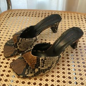 Simon Miller Hammer Heel Slide Sandals Snake